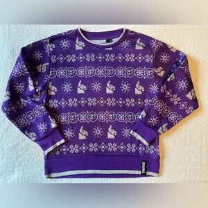 Fortnite Ugly Christmas Holiday Sweater, Youth Sz 8. Purple Gray